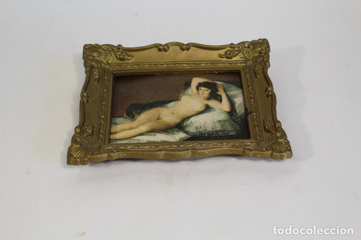 Antig&uuml;edades: cuadro peque&ntilde;o con lamina - Foto 3