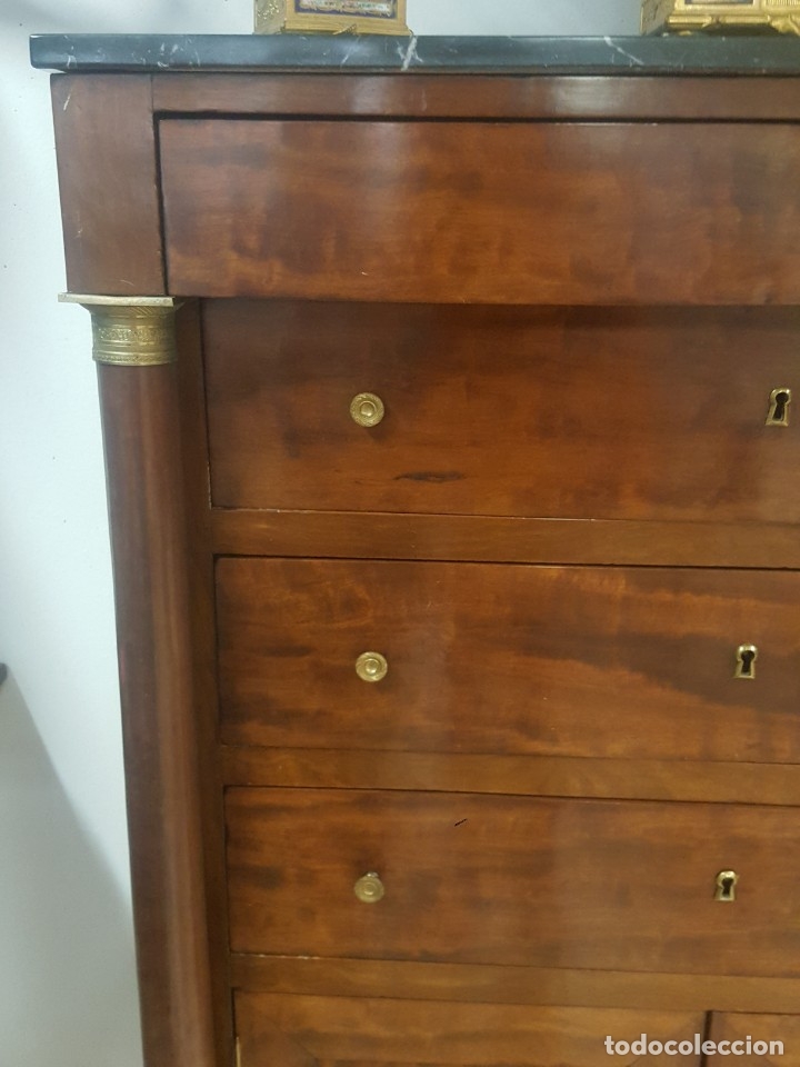 Antig&uuml;edades: AP Sifonier en madera de caoba estilo imperio. - Foto 3