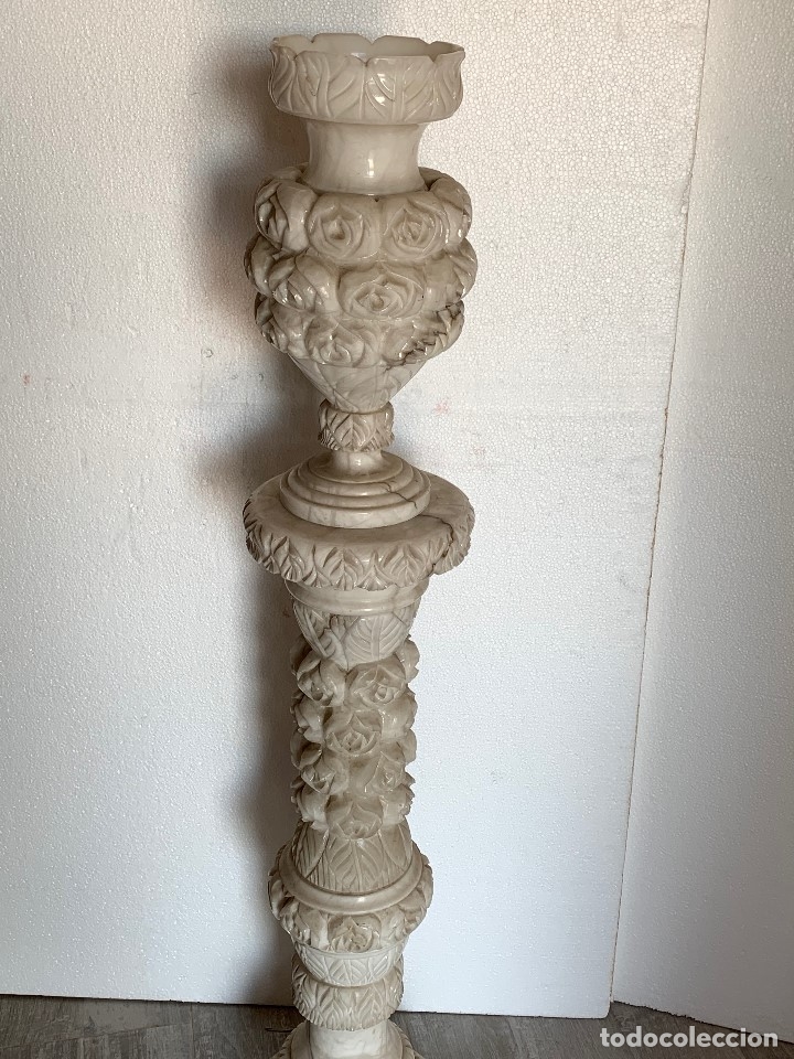 Antig&uuml;edades: COLUMNA CON JARRON DE ALABASTRO - Foto 5