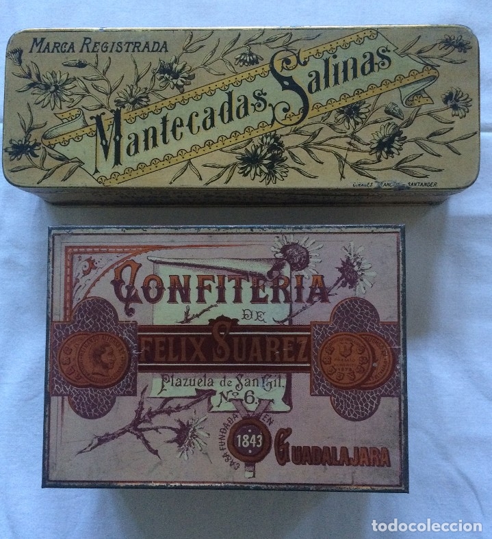 Antig&uuml;edades: 18 cajas antiguas de lat&oacute;n - Foto 2