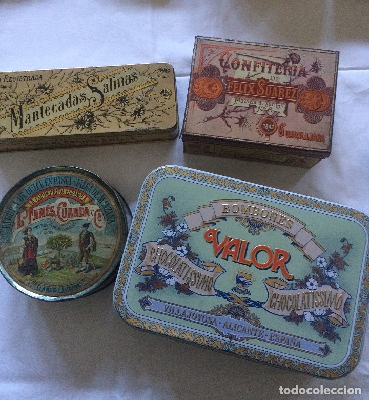 Antig&uuml;edades: 18 cajas antiguas de lat&oacute;n - Foto 5