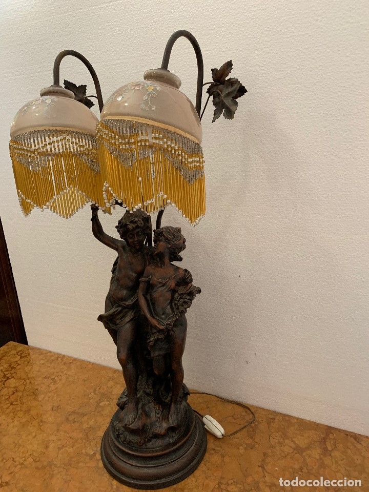 Antig&uuml;edades: LAMPARA DE SOBREMESA EN ALABASTRO - Foto 5