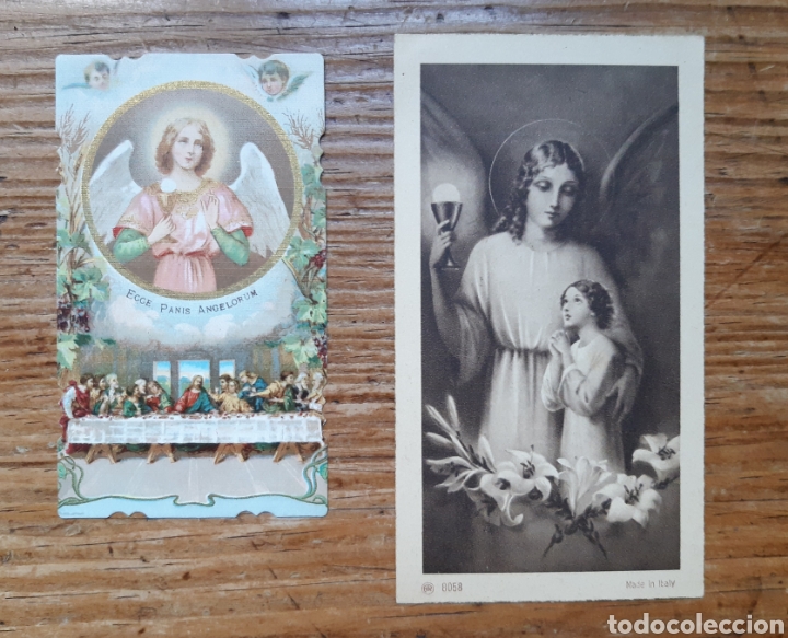Antig&uuml;edades: Dos recordatorios de ejercicios espirituales con &Aacute;ngeles de 1915 - 1949. - Foto 1