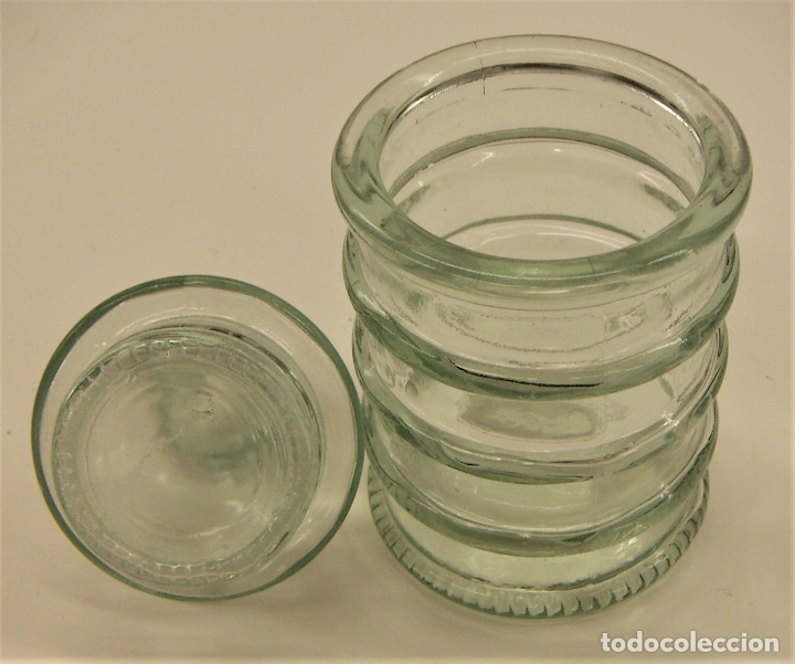 Antig&uuml;edades: frasco de cristal con tapa - Foto 2