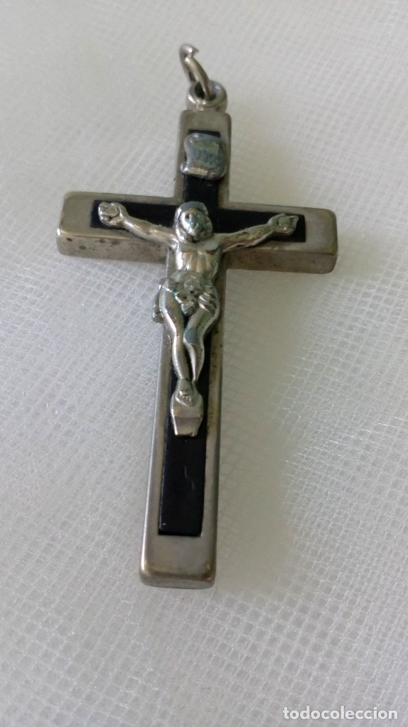 Antig&uuml;edades: Cruz de metal y madera - Foto 1