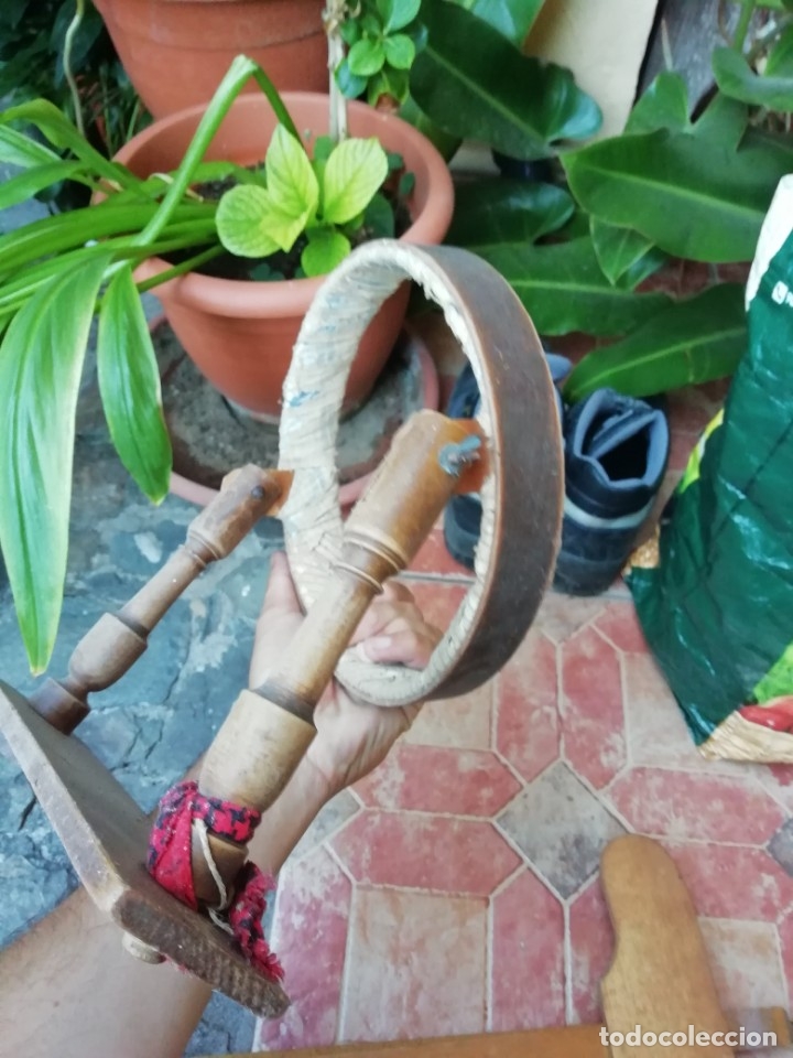 Antig&uuml;edades: Antiguo bastidor para bordar madera - Foto 4