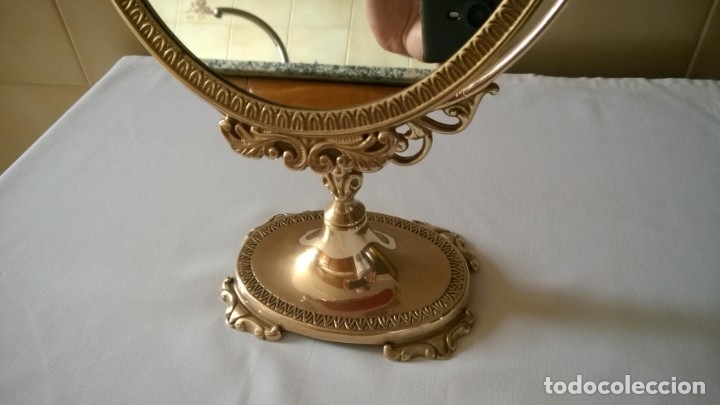 Antig&uuml;edades: ESPEJO TOCADOR DE BRONCE - Foto 2