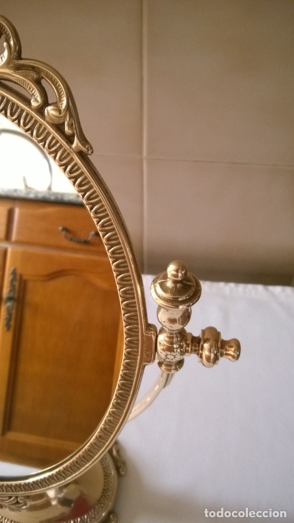 Antig&uuml;edades: ESPEJO TOCADOR DE BRONCE - Foto 4