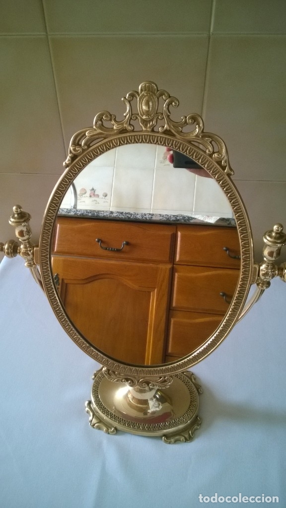 Antig&uuml;edades: ESPEJO TOCADOR DE BRONCE - Foto 1
