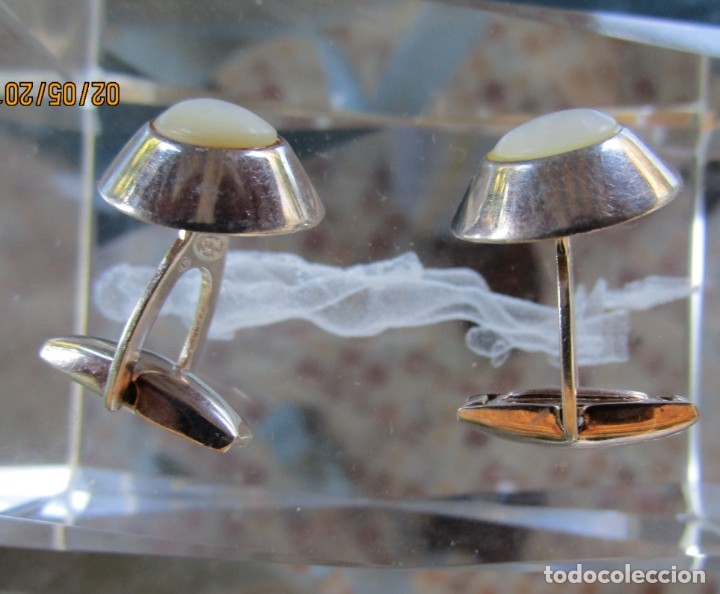 Antig&uuml;edades: GEMELOS PLATA Y NACAR - Foto 2