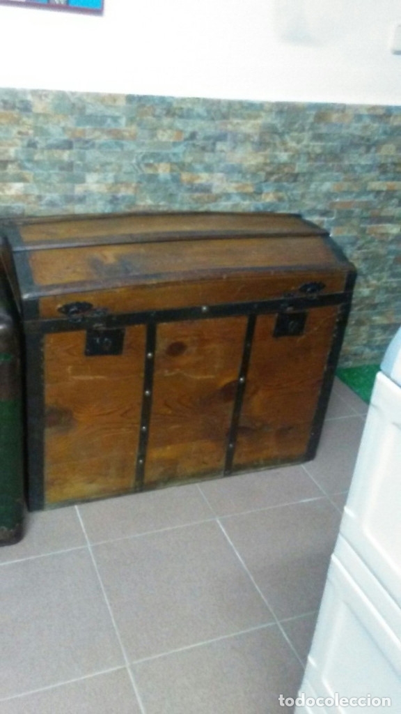 Antig&uuml;edades: ANTIGUO Y PRECIOSO BA&Uacute;L DE MADERA - Foto 9