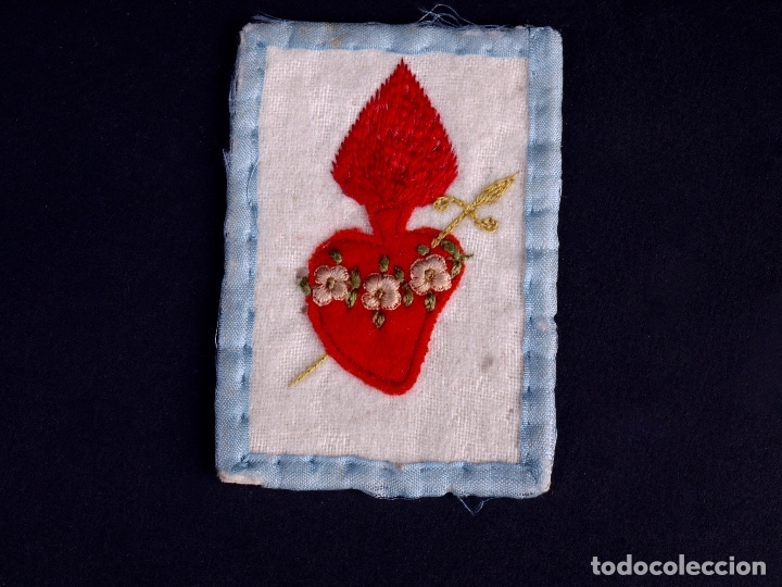 Antig&uuml;edades: SAGRADO CORAZON BORDADO - Foto 1