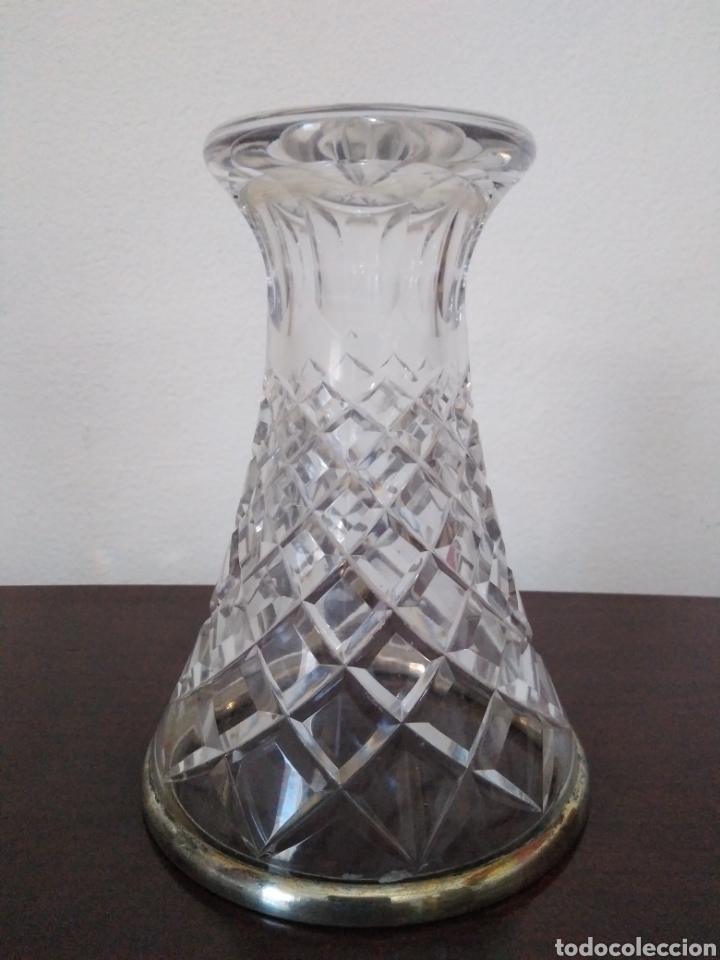 Antig&uuml;edades: Florero cristal y plata - Foto 2