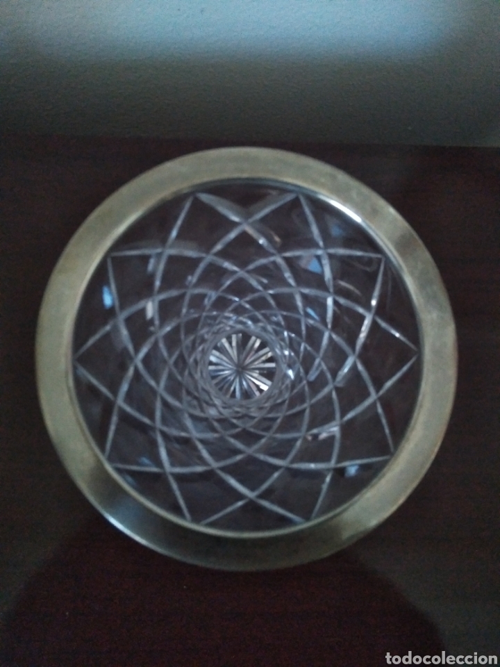 Antig&uuml;edades: Florero cristal y plata - Foto 4
