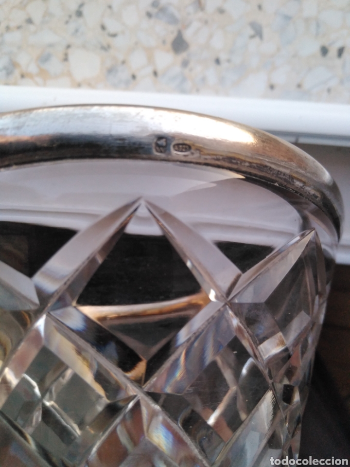 Antig&uuml;edades: Florero cristal y plata - Foto 5