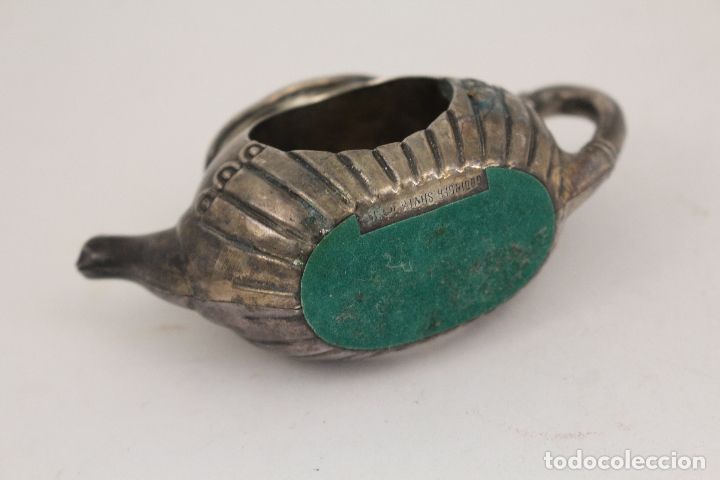 Antig&uuml;edades: tetera - servilletero - silver plated - Foto 4