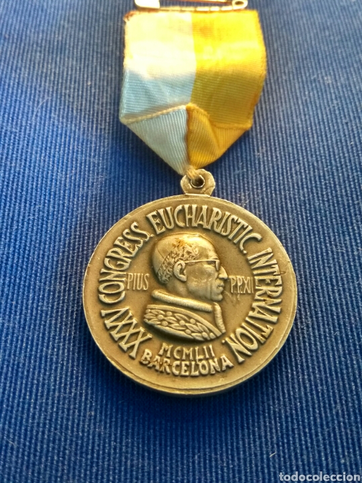 Antig&uuml;edades: MEDALLA A&Ntilde;O EUCARISTICO BARCELONA - Foto 1