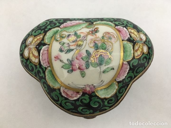 Antig&uuml;edades: Caja de porcelana oriental - Foto 2