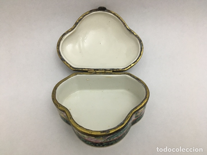 Antig&uuml;edades: Caja de porcelana oriental - Foto 3