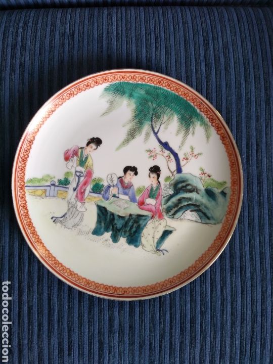 Antig&uuml;edades: Plato japon&eacute;s. Pintado a mano - Foto 1