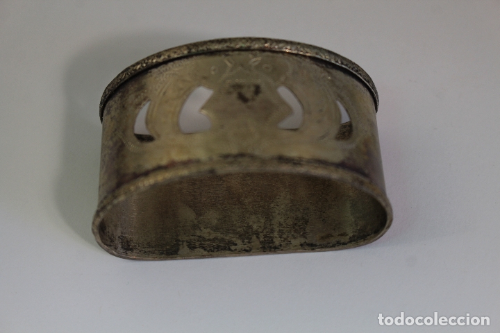 Antig&uuml;edades: servilletero plateado antiguo - Foto 2