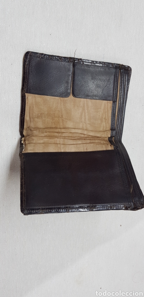 Antig&uuml;edades: Cartera en piel antigua - Foto 2