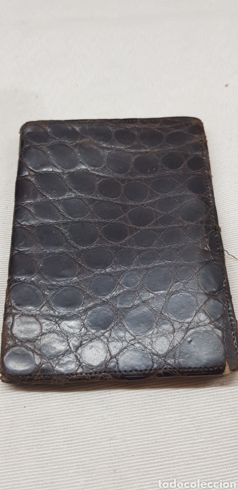Antig&uuml;edades: Cartera en piel antigua - Foto 1