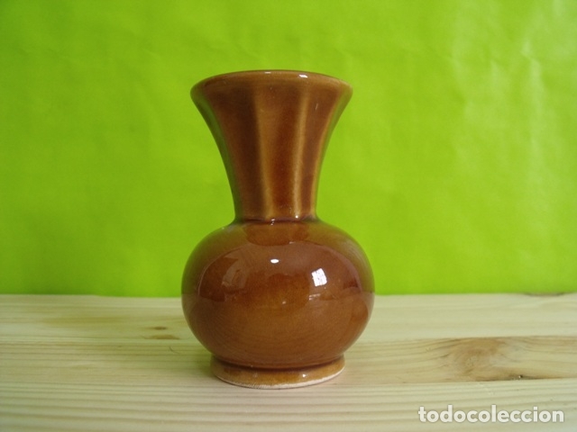 Antig&uuml;edades: Jarr&oacute;n Florero Cer&aacute;mica Esmaltada - Foto 1