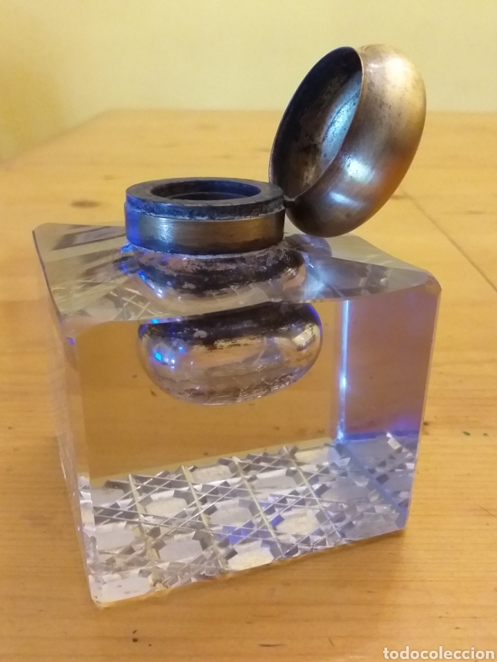 Antig&uuml;edades: Tintero de cristal Baccarat - Foto 3
