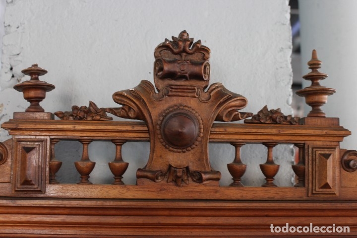 Antig&uuml;edades: C&oacute;moda con espejo realizada en Roble , siglo XIX. - Foto 6