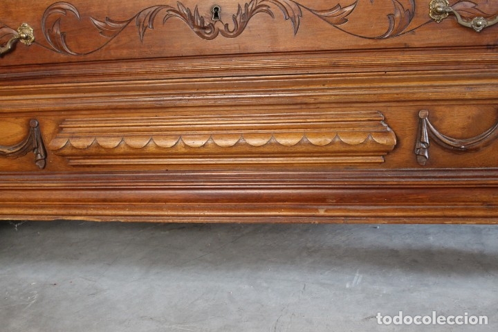 Antig&uuml;edades: C&oacute;moda con espejo realizada en Roble , siglo XIX. - Foto 14