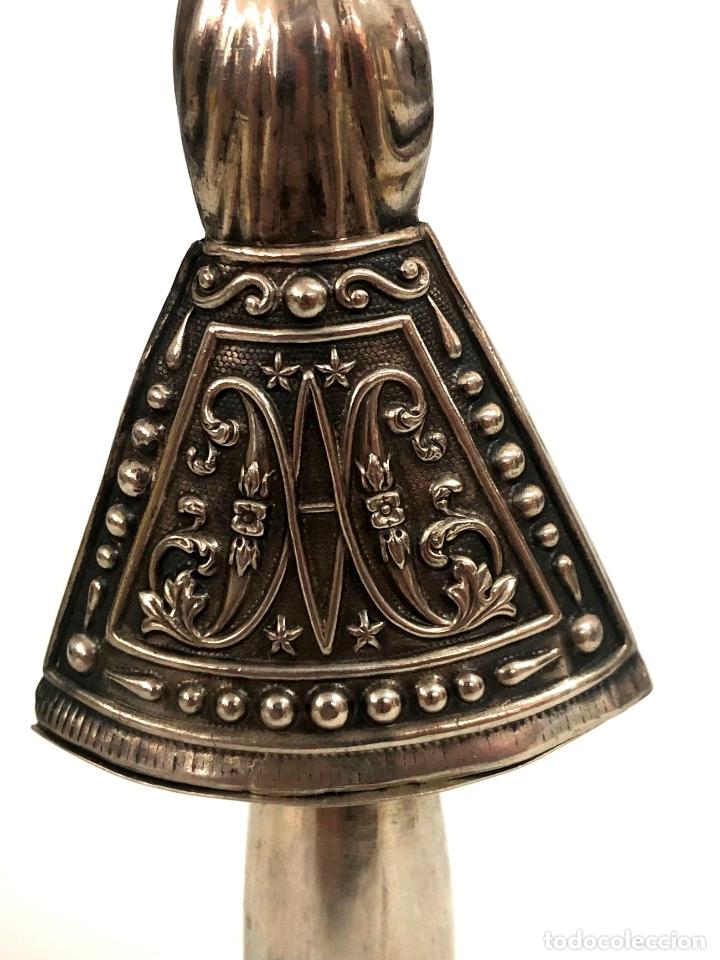 Antig&uuml;edades: VIRGEN DEL PILAR EN PLATA - S. XIX - Foto 6
