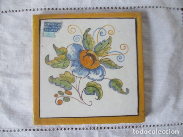 Antig&uuml;edades: Azulejo Talavera Ruiz de Luna - Foto 1