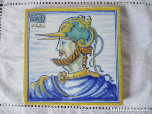 Antig&uuml;edades: Azulejo Talavera Ruiz de Luna - Foto 1