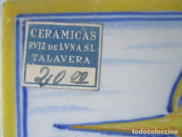 Antig&uuml;edades: Azulejo Talavera Ruiz de Luna - Foto 2
