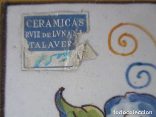 Antig&uuml;edades: Azulejo Talavera Ruiz de Luna - Foto 2