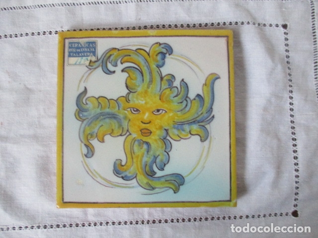 Antig&uuml;edades: Azulejo Talavera Ruiz de Luna - Foto 1