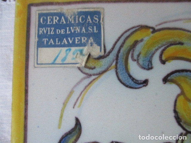 Antig&uuml;edades: Azulejo Talavera Ruiz de Luna - Foto 2