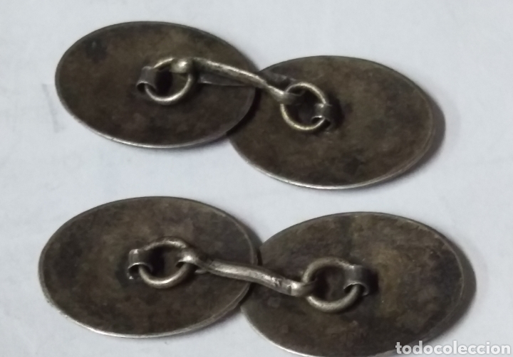 Antig&uuml;edades: Antiguos gemelos plata MACIZA 800 - Foto 3