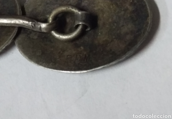 Antig&uuml;edades: Antiguos gemelos plata MACIZA 800 - Foto 4