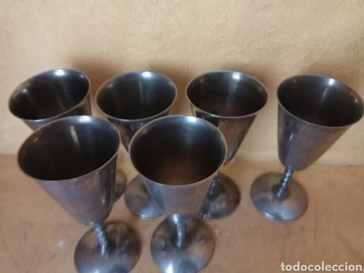 Antig&uuml;edades: Copas de plata 17 cm juego de 6 - Foto 2
