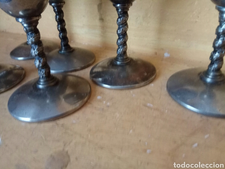 Antig&uuml;edades: Copas de plata 17 cm juego de 6 - Foto 3