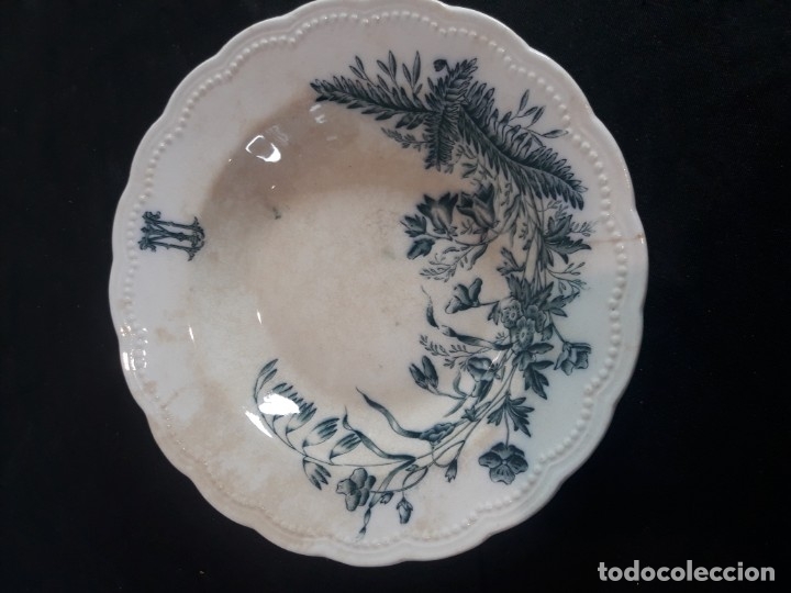 Antig&uuml;edades: Plato decorado con iniciales - Foto 1