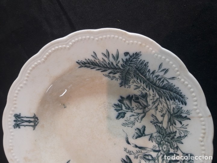Antig&uuml;edades: Plato decorado con iniciales - Foto 2
