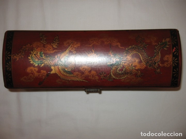 Antig&uuml;edades: Caja con decoraci&oacute;n de tem&aacute;tica china - Foto 5