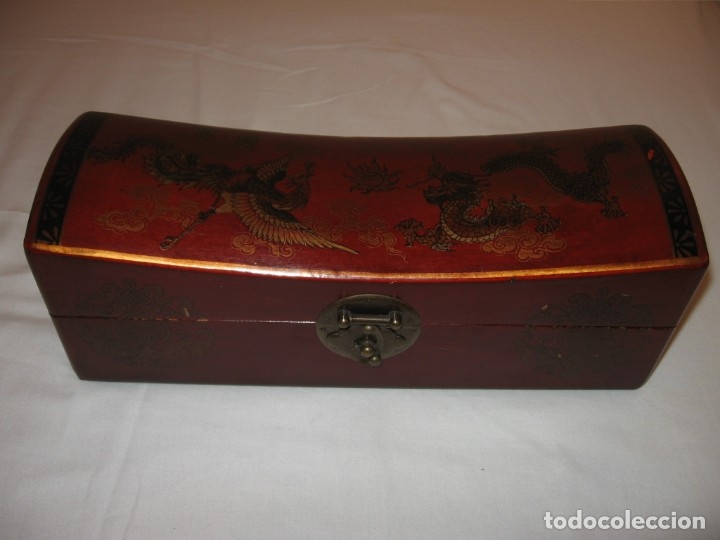 Antig&uuml;edades: Caja con decoraci&oacute;n de tem&aacute;tica china - Foto 13