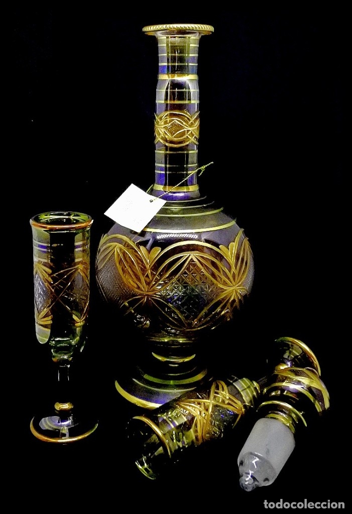 Antig&uuml;edades: Licorera de cristal de Bohemia - Foto 3