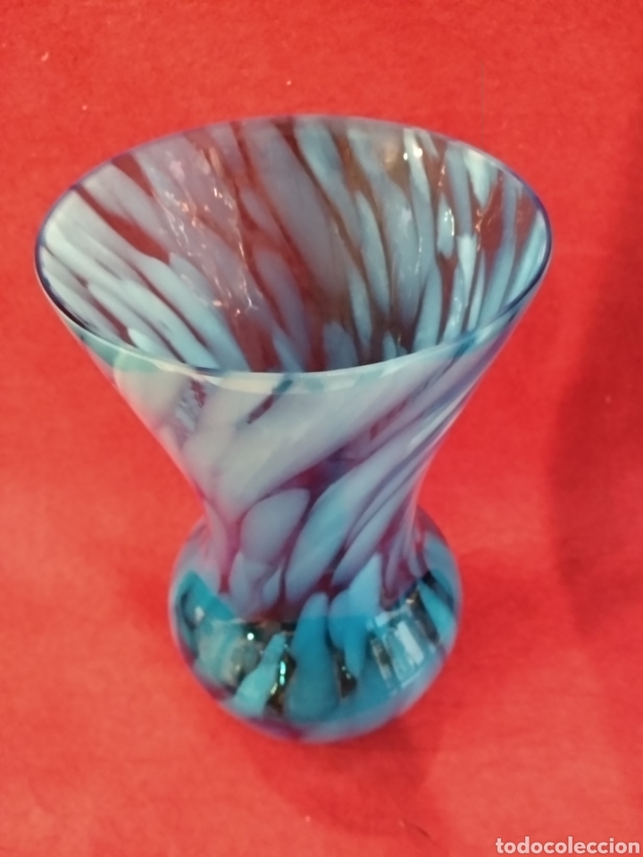 Antig&uuml;edades: Jarr&oacute;n de cristal azul Murano, - Foto 2