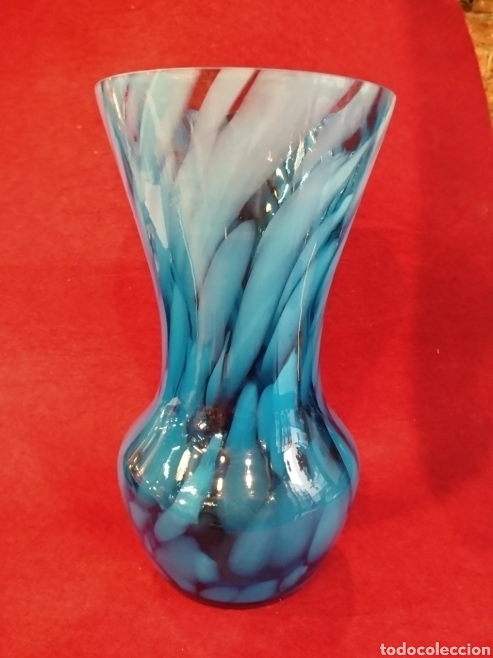 Antig&uuml;edades: Jarr&oacute;n de cristal azul Murano, - Foto 3