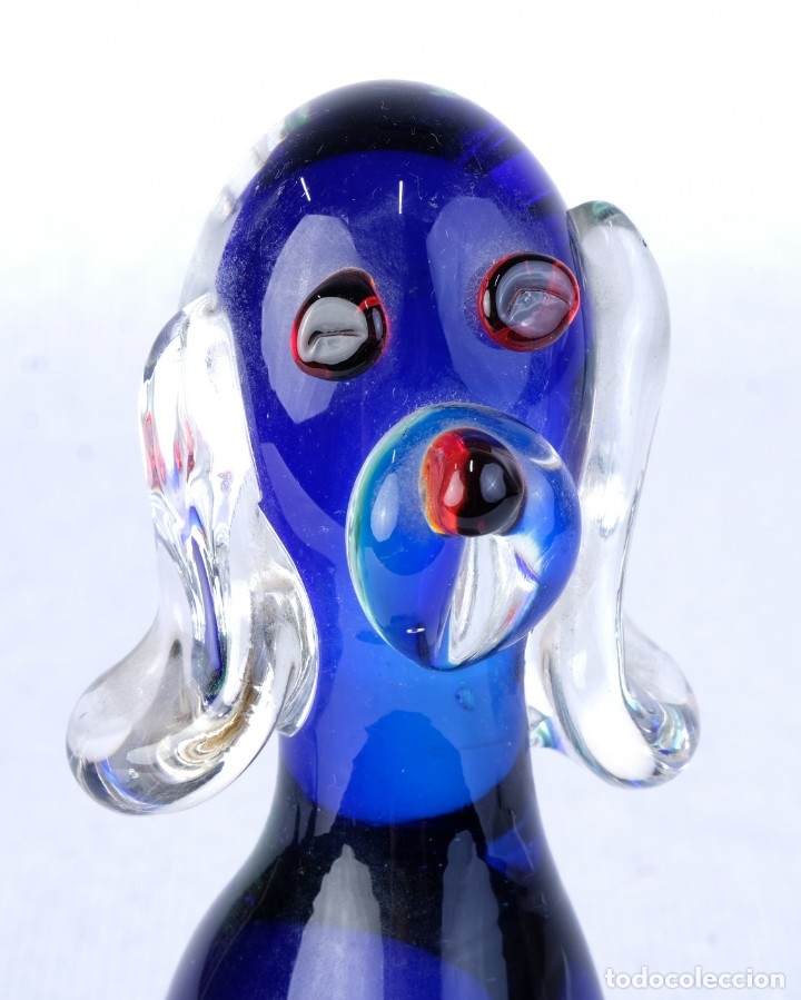 Antig&uuml;edades: Figura de perro en cristal de Murano - Foto 3
